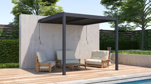 G21 Trenton Premium 3x3 m bioklimatikus pergola, antracit alumínium