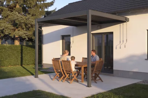 G21 Trenton Premium 3x3 m bioklimatikus pergola, antracit alumínium