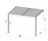 G21 Trenton Premium 4x3 m bioklimatikus pergola, antracit alumínium