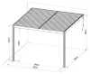 G21 Trenton Premium 4x4 m bioklimatikus pergola, antracit alumínium