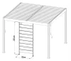 G21 kiegészítő fix lamellás oldalfal 92x205,5 cm Austin pergolához