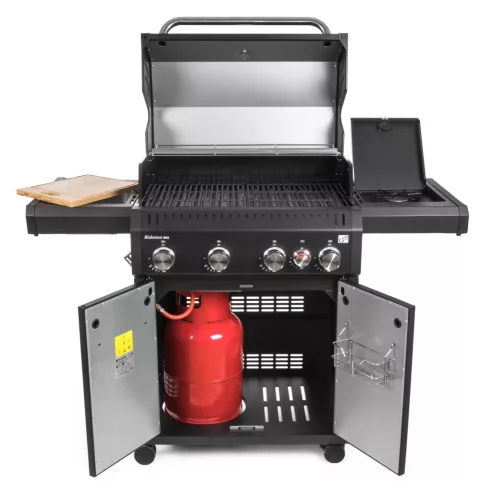 G21 Alabama Black BBQ Premium Line gázgrill, 5 égő + nyomáscsökkentő szelep ingyen