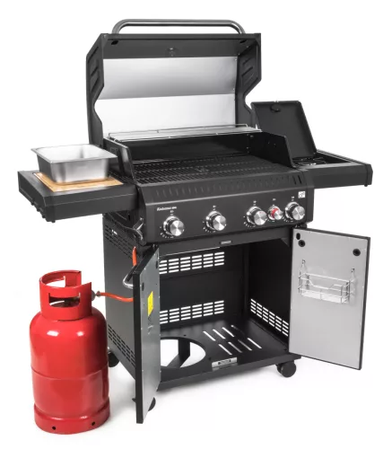 G21 Alabama Black BBQ Premium Line gázgrill, 5 égő + nyomáscsökkentő szelep ingyen