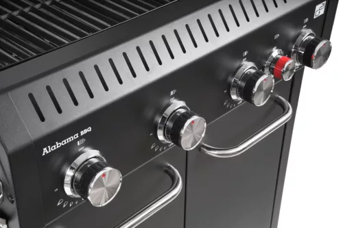 G21 Alabama Black BBQ Premium Line gázgrill, 5 égő + nyomáscsökkentő szelep ingyen