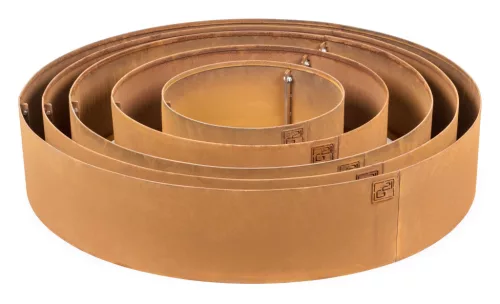 G21 90 x 20 cm, kör alakú, Corten kerti szegély