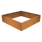 G21 Corten magaságyás, 132 × 32 × 132 cm.