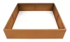 G21 Corten magaságyás, 132 × 32 × 132 cm.