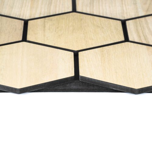 Akusztikus panel G21 81,5x66,5x2,1 cm méhsejt alakú, natúr tölgyfa