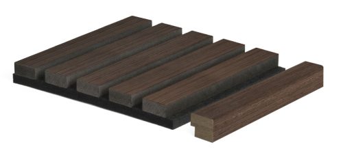 G21 záróprofil akusztikus panelhez, sötét dió színben