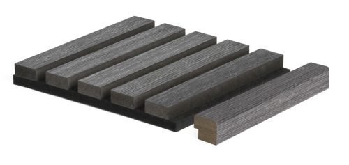 G21 záróprofil akusztikus panelhez,sötét szürke színben