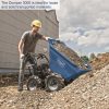 Scheppach DP 3000 - kerekes 4 x 4 meghajtású minidömper mechanikus billenéssel és 300 kg-os terheléssel
