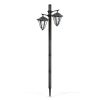 LED-es szolár lámpa - kandeláber - 137 cm - fekete - hidegfehér