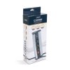Delight Sarokelosztó - kapcsolós - 3 x 250V, 16A - 2 x USB, 2,1A - alumínium ház