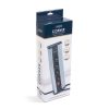 Delight Sarokelosztó - kapcsolós - 4 x 250V, 16A - 2 x USB, 2,1A - alumínium ház