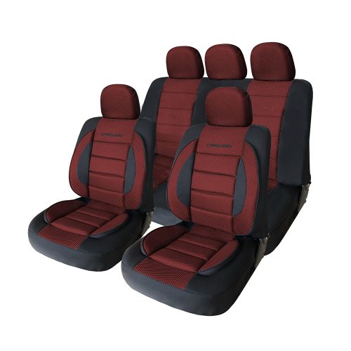 Carguard Autós üléshuzat szett - bordó / fekete - 11 db-os - HSA013