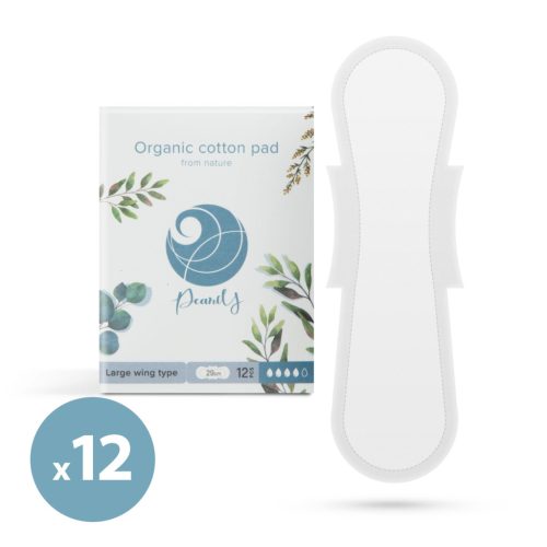 Pearly Organikus pamut egészségügyi betét - extra - 12 db / csomag (56984D)