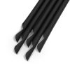 Globiz Papír szívószál - fekete, kanállal  - 200 x 8 mm - 150 db / csomag
