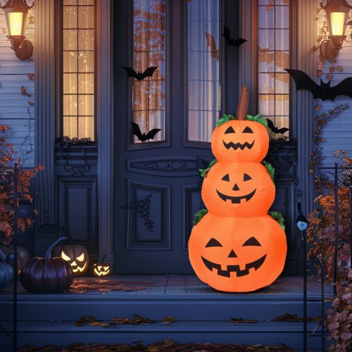 Halloween Felfújható tök - 120 cm - IP44 - 3 LED - hálózati