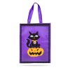 Halloween-i ajándéktáska - 30 x 40 cm - macska és tök