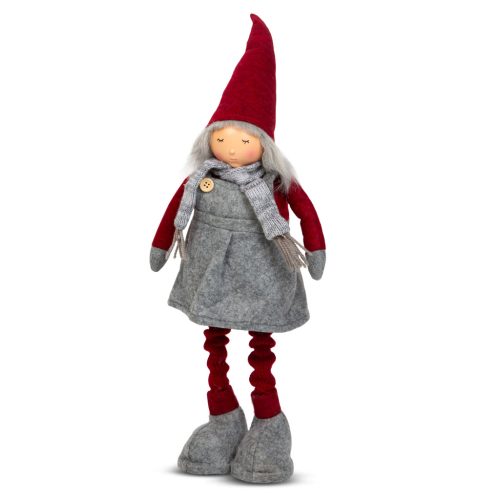 Family Karácsonyi textil manó figura - teleszkópos lábbal - 40 - 60 cm