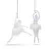 FamilyChristmas Karácsonyi dísz - akril balerina - 14 x 4 x 4 cm - 2 db / csomag
