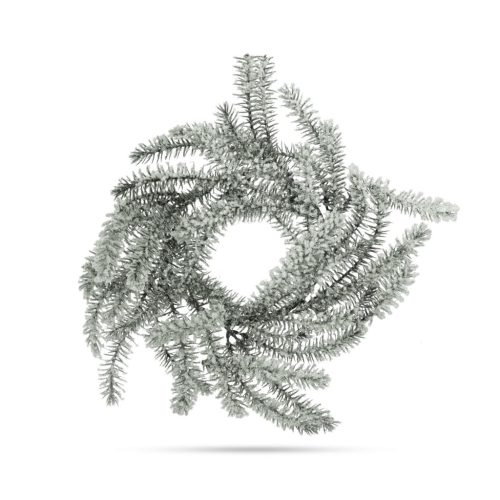 Family Karácsonyi dekoráció - koszorú - zöld, havas - 27 cm 58530A