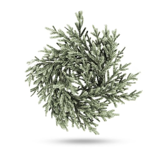 Family Karácsonyi dekoráció - koszorú - zöld, havas - 27 cm