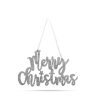 Family Karácsonyi dekoráció - "Merry Christmas" felirat - 20 x 12 cm - ezüst