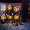 Family Karácsonyi LED-es fényfüzér - gél ablakmatrica - 6 LED - 2 x AA 58568B