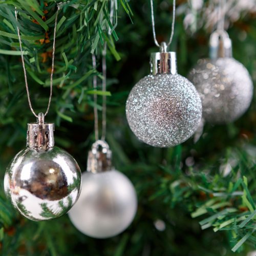 FamilyChristmas Karácsonyfadísz szett - ezüst - 12 db / szett