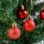 FamilyChristmas Karácsonyfadísz szett - piros - 3 cm - 12 db / szett