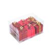 FamilyChristmas Karácsonyfadísz szett - piros ajándék - 4,5 cm - 6 db / szett