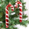 FamilyChristmas Karácsonyfadísz szett - piros / fehér cukorbot - 13 cm - 6 db / szett