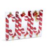 FamilyChristmas Karácsonyfadísz szett - piros / fehér cukorbot - 13 cm - 6 db / szett