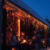 Family LED-es fényfüggöny - jégcsappal - 3,5 x 0,7 m - 180 melegfehér LED - IP44
