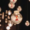 Family LED-es fényfüggöny - hógömb mikulással - 2,7 x 0,75 m - 110 melegfehér LED - IP44