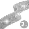 Family Karácsonyi LED-es szalag - ezüst - 2 m x 5 cm - 2 x AA