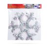 Family Karácsonyi dekoráció - irizáló, színes LED-es hópehely - 32 cm - elemes