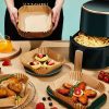 Bewello Air fryer sütőpapír - olaj nélküli sütőhöz - négyzet - 20 cm - 50 db / csomag