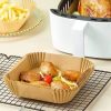 Bewello Air fryer sütőpapír - olaj nélküli sütőhöz - négyzet - 23 cm - 50 db / csomag BW1020B