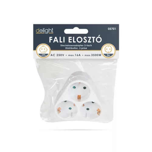 3-as fali elosztó - földelt