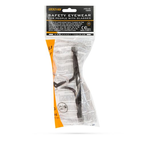 Handy Professzionális védőszemüveg szemüvegeseknek, UV védelemmel - átlátszó (10384TR) (Outlet)