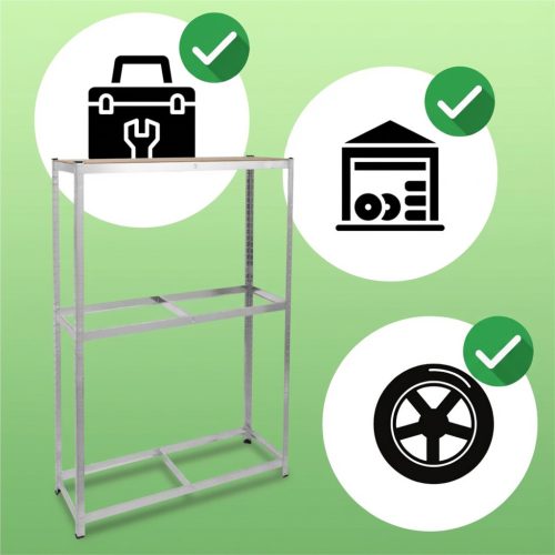 Gumiabroncs tároló állvány - fém - 180 x 120 x 40 cm