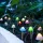 LED-es szolár lámpa - 12 db mini gomba - színes - 28,5 cm x 4 cm