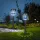 Leszúrható szolár lámpa - 1 fehér LED - 7,5 x 7,5 x 40 cm