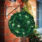   Szolár bukszus - felakasztható - 25 cm - 20 melegfehér LED