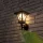 LED-es szolár lámpa - fali - 21 x 21 cm - 8 LED - fekete - melegfehér