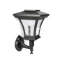   LED-es szolár lámpa - fali - 21 x 21 cm - 8 LED - fekete - melegfehér