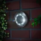   LED-es leszúrható / fali szolár lámpa - kör alakú - SMD LED - hidegfehér - 12 cm