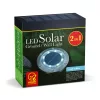 LED-es leszúrható / fali szolár lámpa - kör alakú - SMD LED - hidegfehér - 12 cm